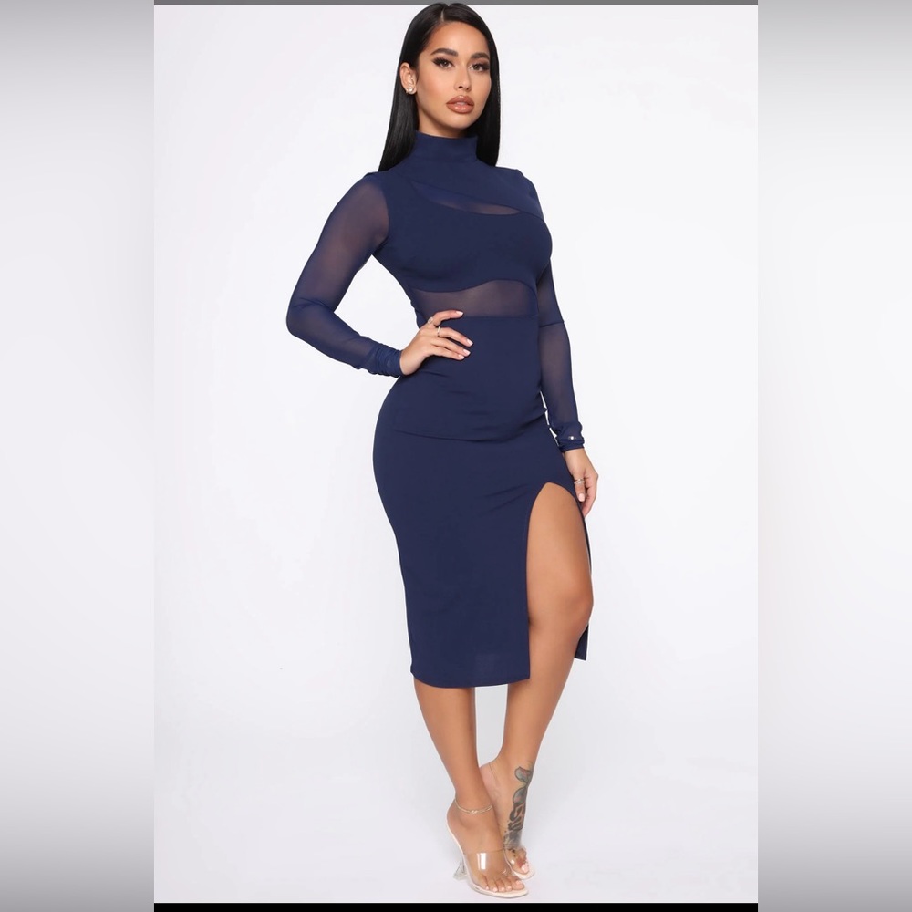 Blue Mesh Midi